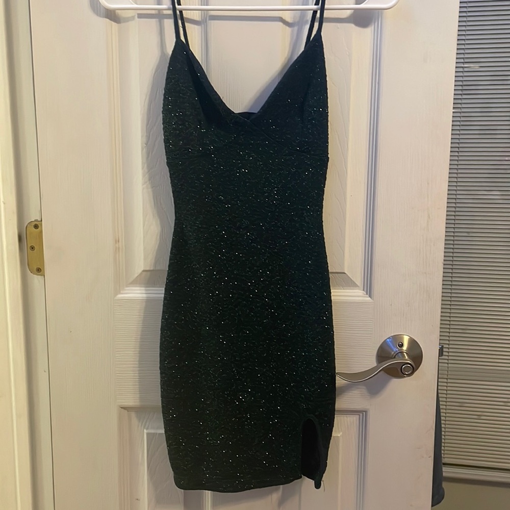 Sparkly green homecoming dress